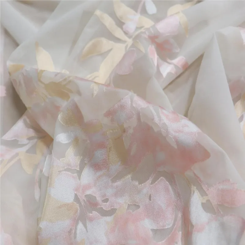 

Woven brocade viscose printed mottled burnt gauze velvet fabric sleeping dress cheongsam