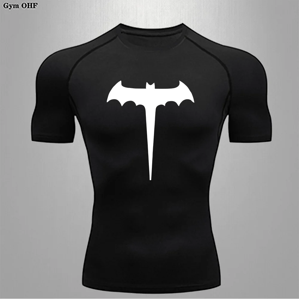 Camiseta para correr de superhéroes para hombre, camiseta deportiva de compresión de manga larga para correr, camisetas deportivas, camisetas de entrenamiento de secado rápido para gimnasio