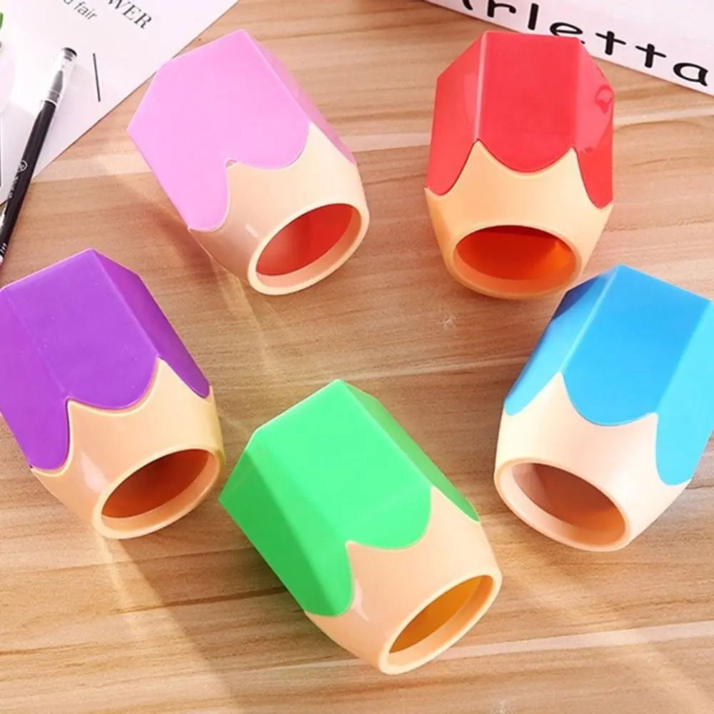 Colorful Plastic Pencil Pot Portable Multi-Functional Pen Storage Practical Desk Tidy Organiser Creative Pencil Head Pen Holder