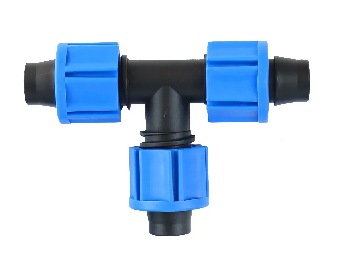 

16mm/20mm Drip Irrigation Tee Connectors Quick-Connect , New Tee Coupling Fittings for 16mm/20mm Irrigation Tubing