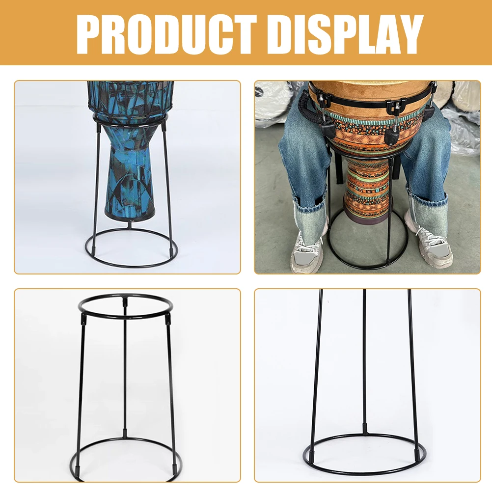 Metal African Stand Bracket for Percussion Instruments Compact Lightweight Drum Holder Support Stand Rack Shelf for Djembe Drum