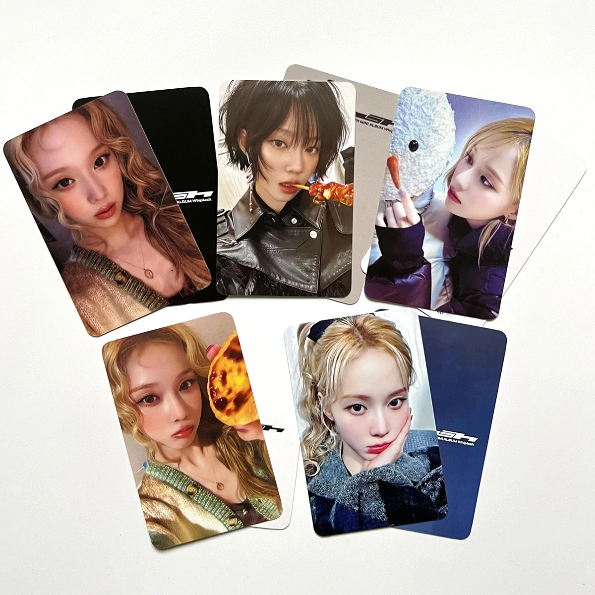 Kpop Idols Winter Giselle Album Whiplash Tesserino 5 Pz/set Doppi Lati Stampa Pellicola Luminosa Stile Coreano LOMO Card Fans Regalo