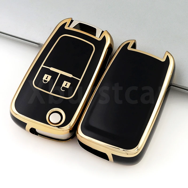 2 Buttons TPU Shell For Chevrolet Cruze Aveo Trax Sail Malibu for Opel Vauxhall Astra Corsa Meriva Insignia Car Key Case Cover