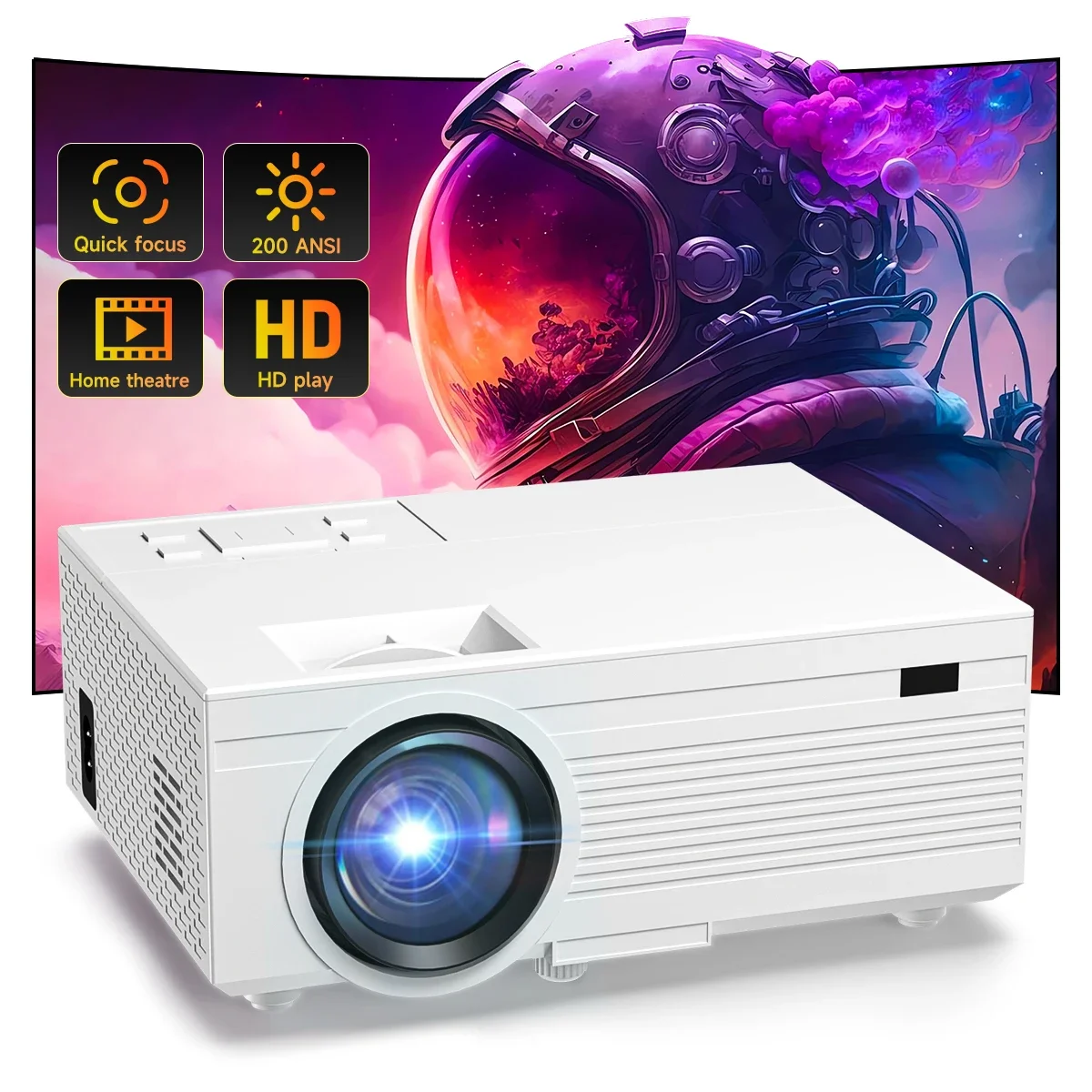 Portable 1080P Full HD LED LCD Projecteur Video Home Theater Small Projector Android Smart Mini Projectors For Phone