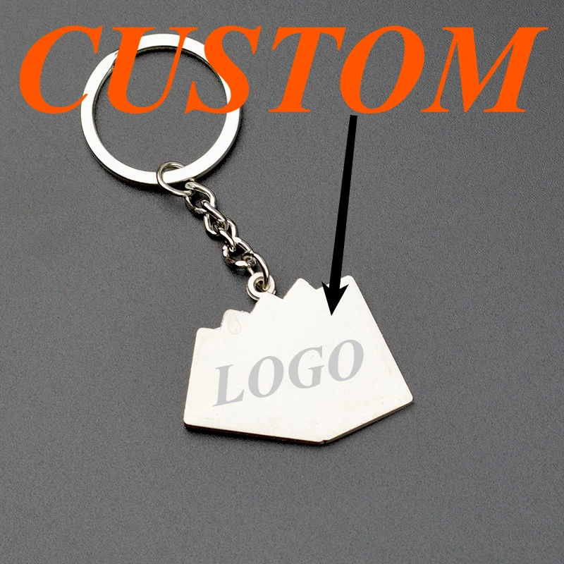 

1pc Custom Keychain Personalized Metallic Personality Flat Poker Cards Customized Key Ring Car Accessories Gift Wholesale