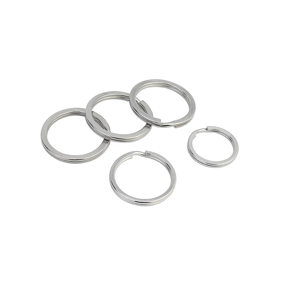 

304 Stainless Steel Double Ring Flat Double ring Stainless Steel Connecting Rings Key Ring Doll rings