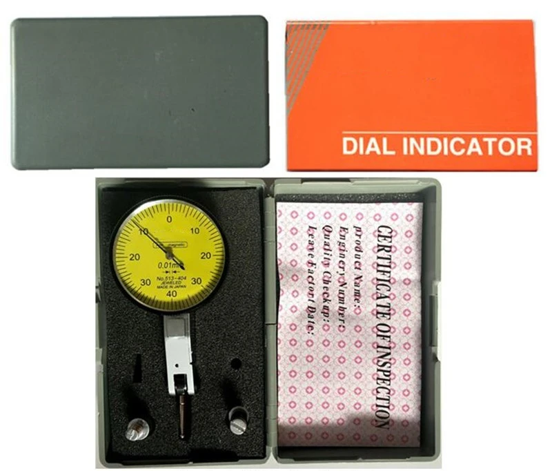 CNC Micrometer 513-404 Analog Lever Dial Indicator Dial Accuracy 0.01 Range 0-0.8mm Diameter 38 32mm Measuring Tool