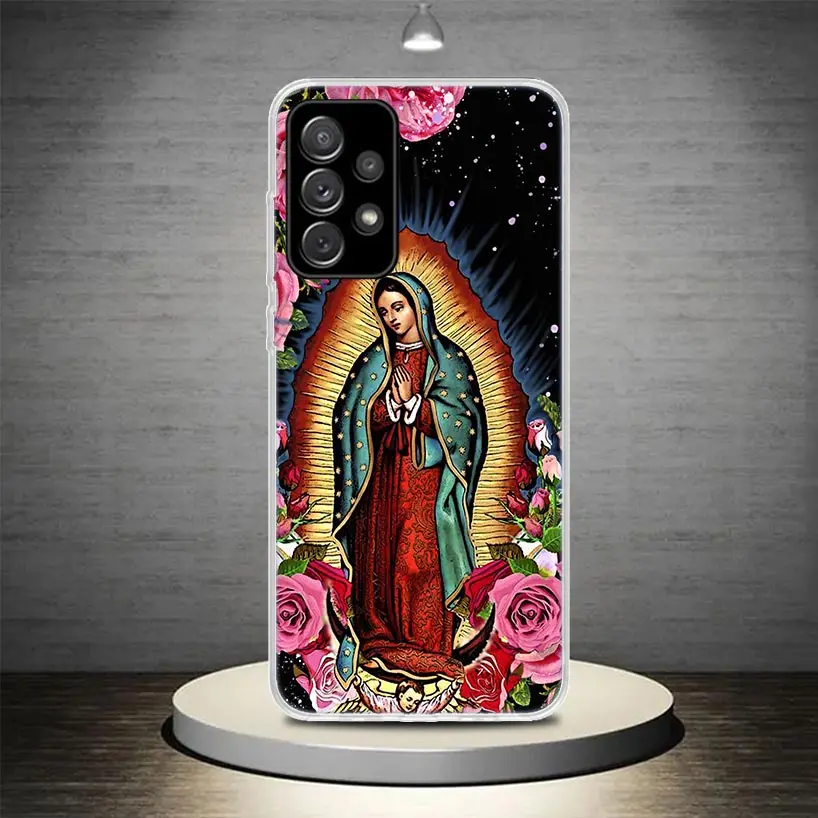 Virgin De Guadalupe Virgen Mary Phone Case for Samsung Galaxy A15 A14 A13 A12 A55 A54 A53 A52 A35 A34 A33 A32 A25 A24 A23 A22 A0