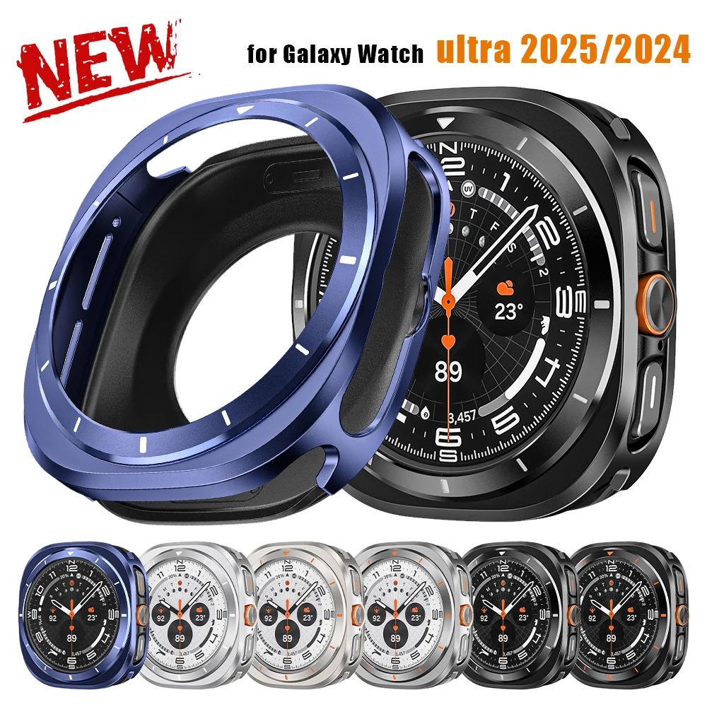 حافظة فاخرة من سبائك الألومنيوم لساعة سامسونج جالاكسي الترا 2025/2024 غطاء معدني للأعمال واقي للشاشة لساعة جالاكسي 47 ملم #1