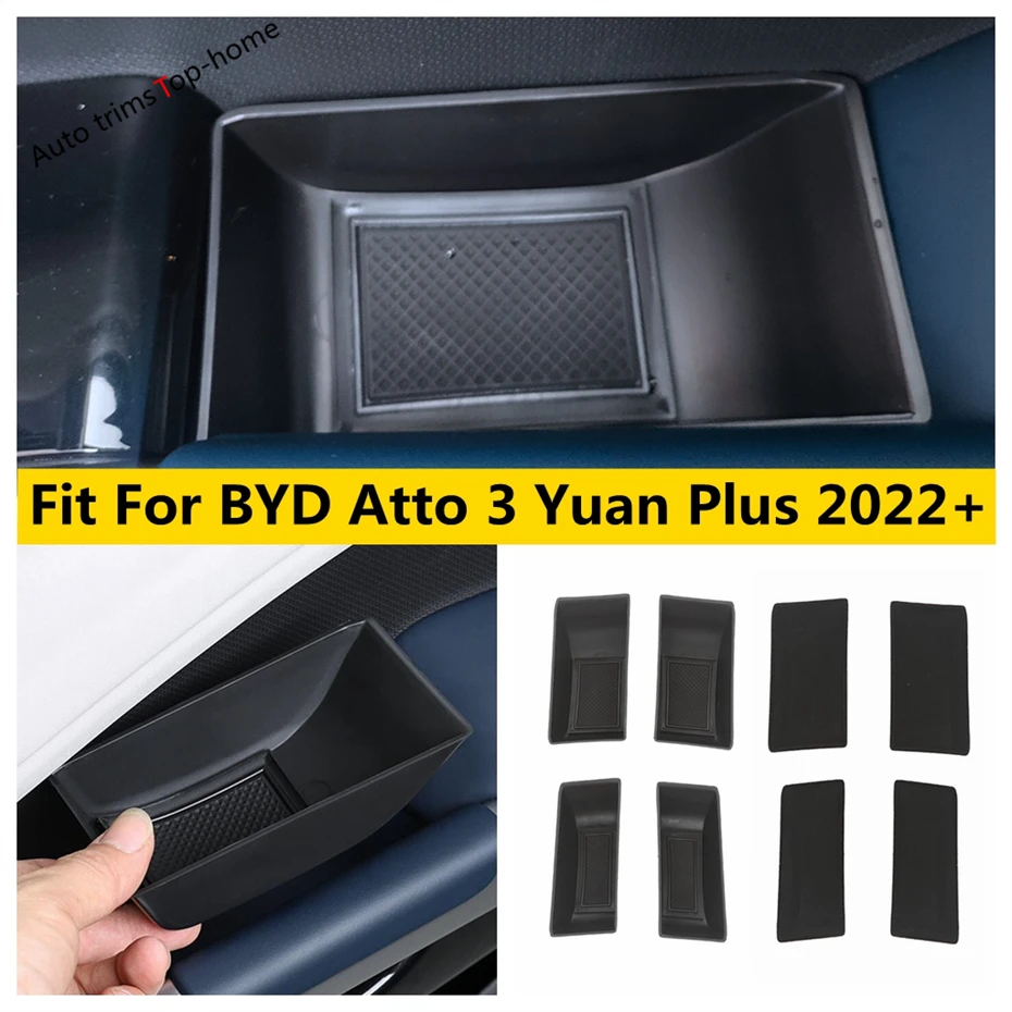 

Front Rear Door Storage Box Supplies Container Holder Decoration Cover For BYD Atto 3 Yuan Plus 2022 2023 2024 Car Accessories