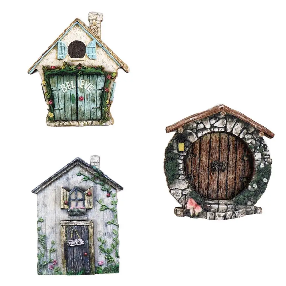 Fairy Tale Door Fairytales Door Ornaments High-Quality Unique Design Wooden Craft Pastoral Magical Children's Toys