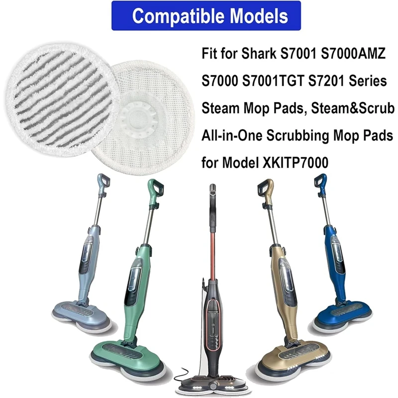 【Berserkk】 Сменные подушечки для паровой швабры для Shark S7000AMZ, S7000 S7001TGT S7201 S7005 S7020 Serie, аксессуары для парового пылесоса