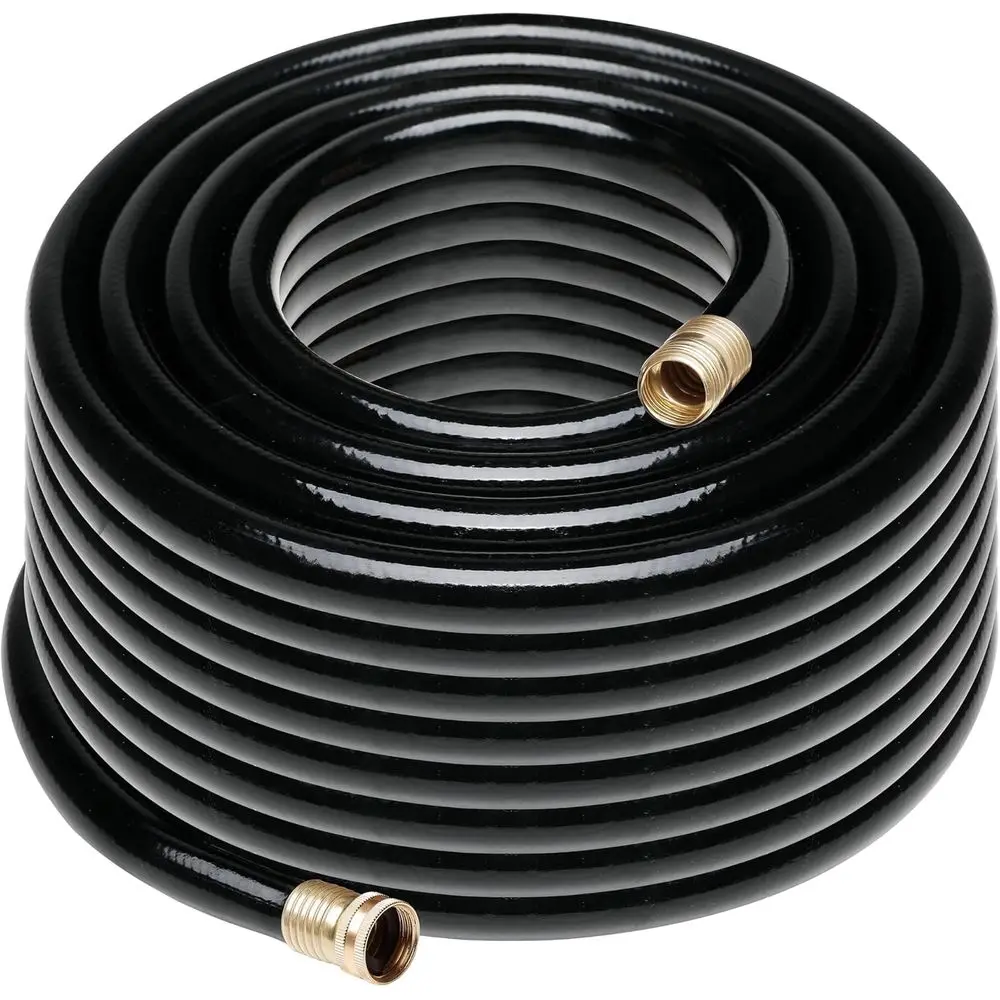 

Medium-Duty 5/8 x 100' Flexible Garden Hose with Brass Ends - Kink-Free, Lightweight for Yard Use