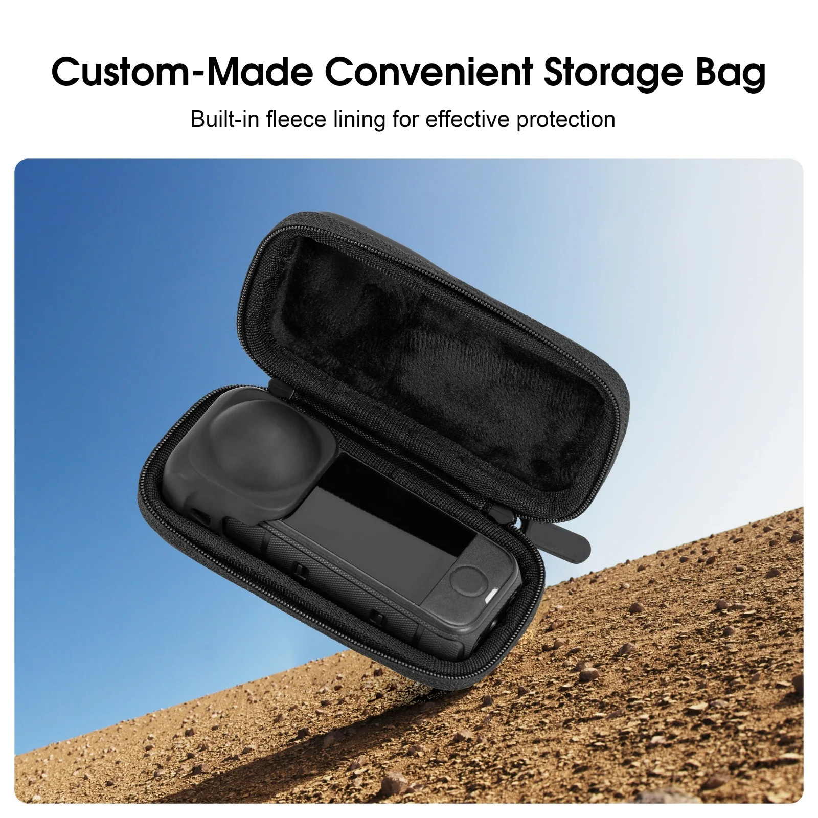 Mini Carrying Case for Insta360 X4 Air Body Bag,Travel Storage Bag Portable Organizer Camera Protective Cover Box with Carabiner
