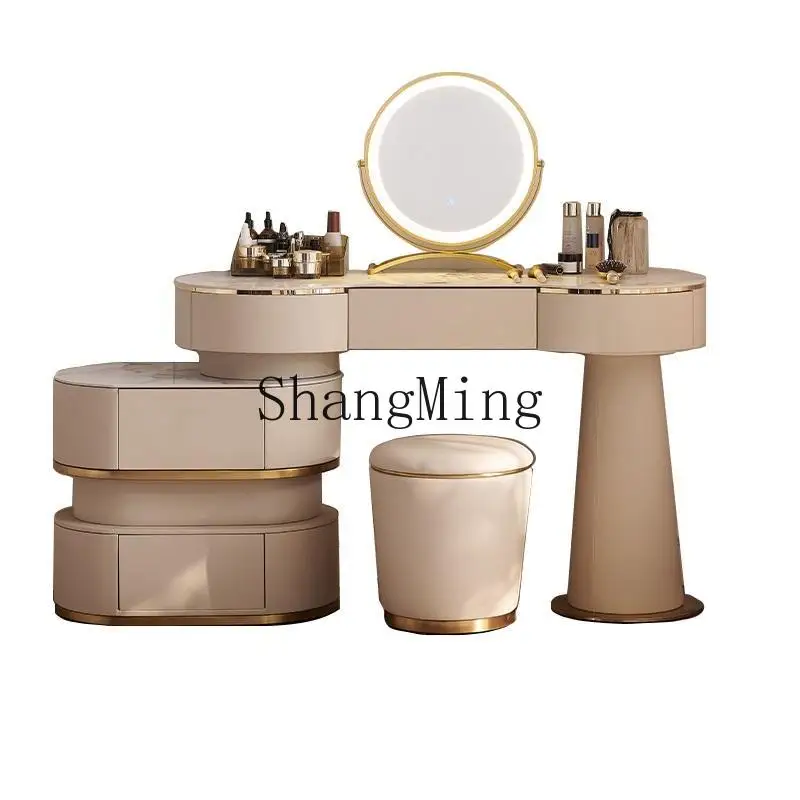 

CL Cream Wind Dresser Bedroom B & B Living Room Simple Modern Makeup Table Solid Wood Bucket Cabinet Integrated New Light Luxury