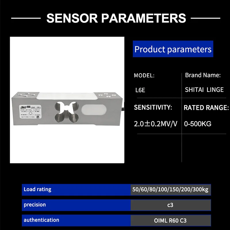 L6E Load Cell 50-300kg Replacement for ZEMIC High-Precision Sensor for Electronic Bench Price Platform Industrial Scales stcells