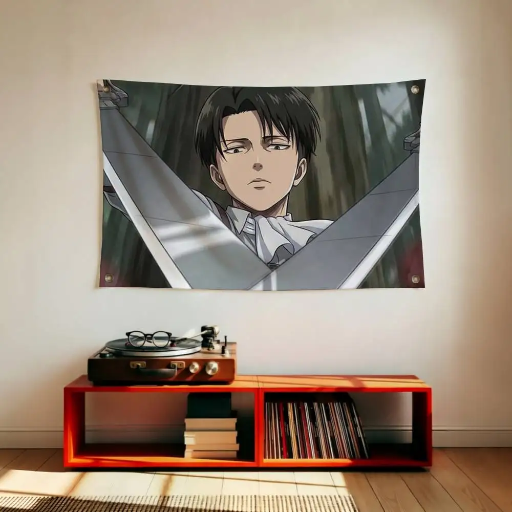 Clean Freak Levi Ackerman Flags for Bedrooms Home Decor Items Outdoor Decors Garage Decoration Flaga