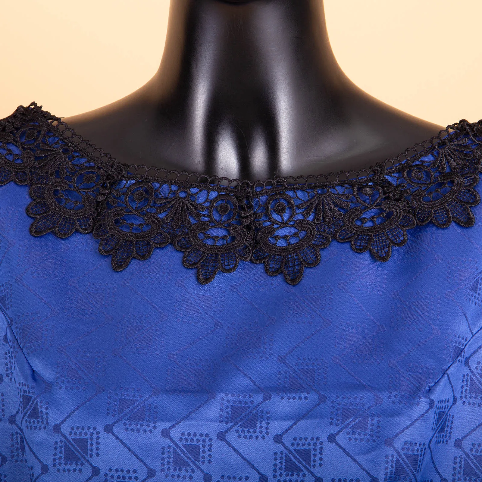 APTX African Dresses for Women Lace Ruffles Flare Sleeves Top Floor Length Trumpet Skirt Party Dress TA2026001