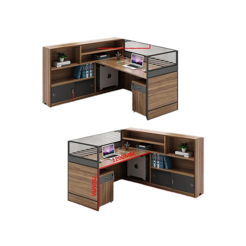 Employee office desk and chair combination, simple modern wind belt, large capacity storage cabinet