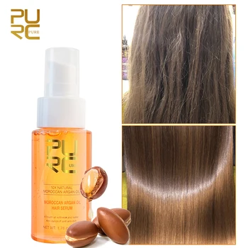 PURC Marocco Olio di Argan Siero Per Capelli Levigante Ammorbidire Riparazione Crespo Capelli Danneggiati Anti-Forfora Prodotti Per Il Trattamento Del Cuoio Capelluto Cura Dei Capelli