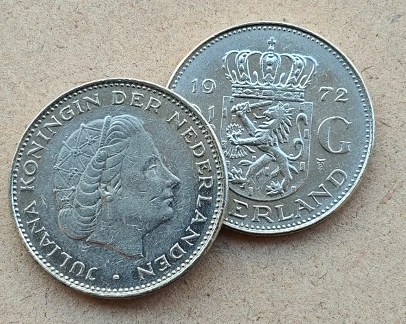 Moneda conmemorativa original de la reina holandesa Juliana de 29 mm para coleccionistas