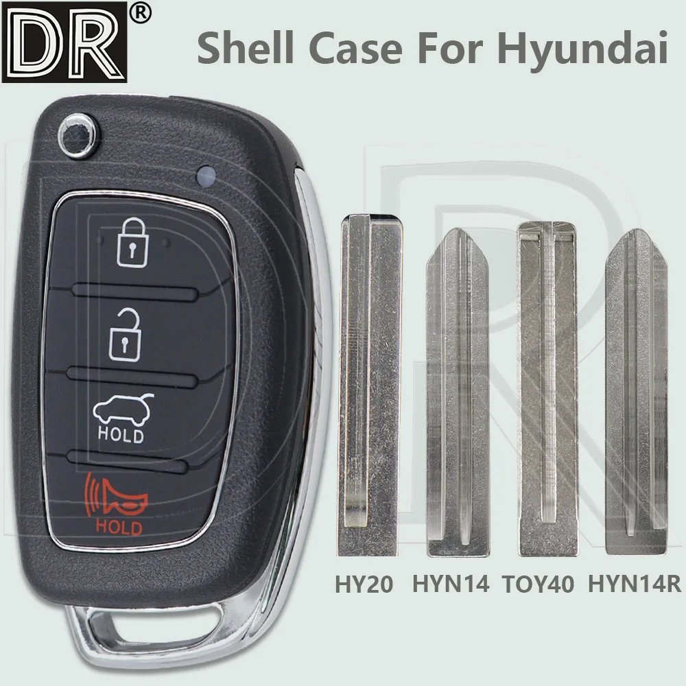 Coque de remplacement pour clé télécommande de voiture, pour Hyundai Sonata Mistra Tucson Sante Fe IX35 IX45 Accent I20 I30 I40 Solaris