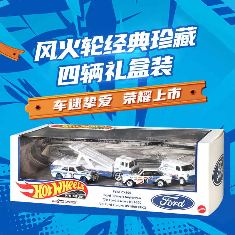 Original Hot Wheels Mattel Premium 4pcs Racing Team Limited Collection รถจําลองรุ่นรถสะสมของเล่นรุ่น