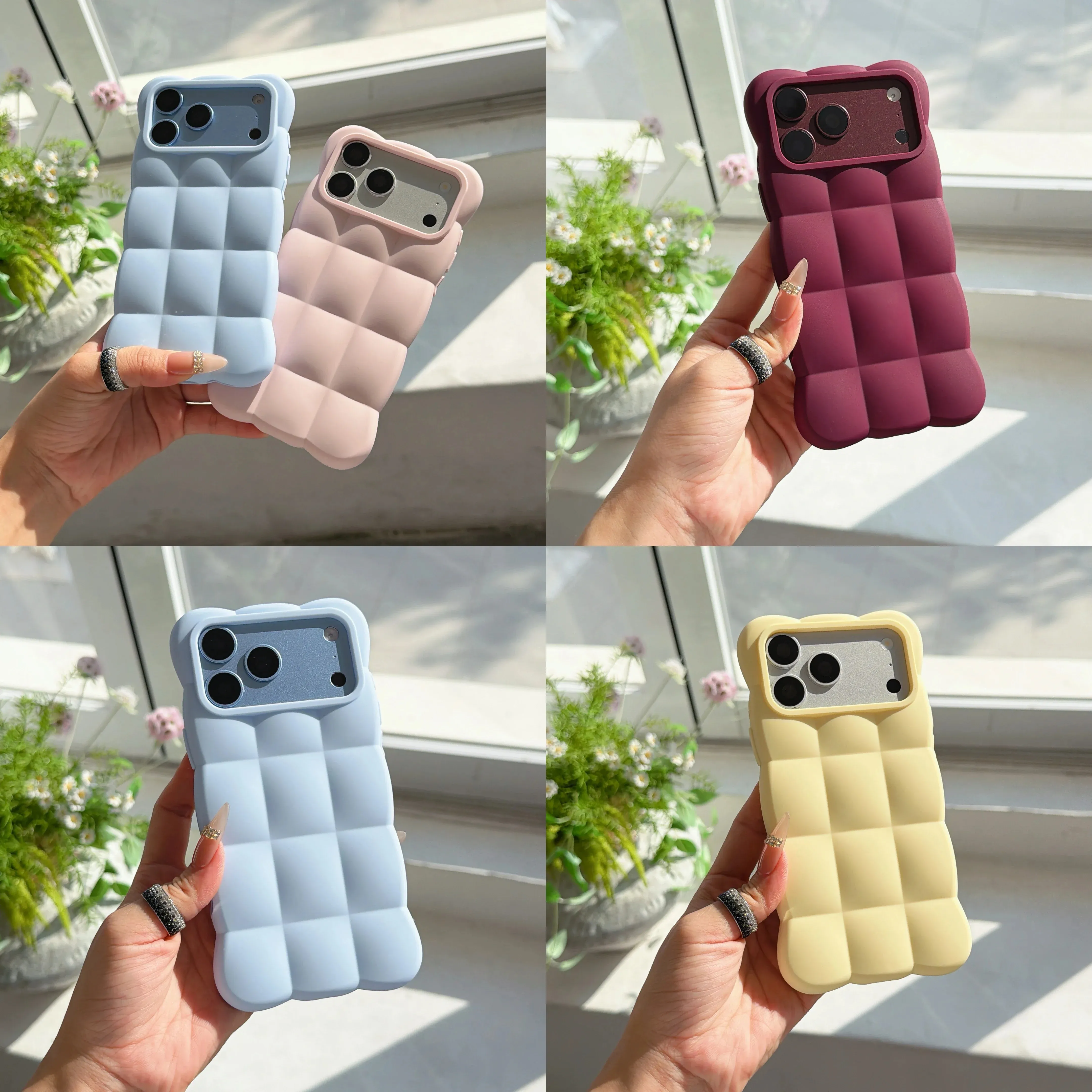 For iPhone 18 17 Pro Max 13 14 15 16 18 Pro Max Premium Liquid Silicone Cloud-Shaped Phone Case Button Coverage Shockproof Cover