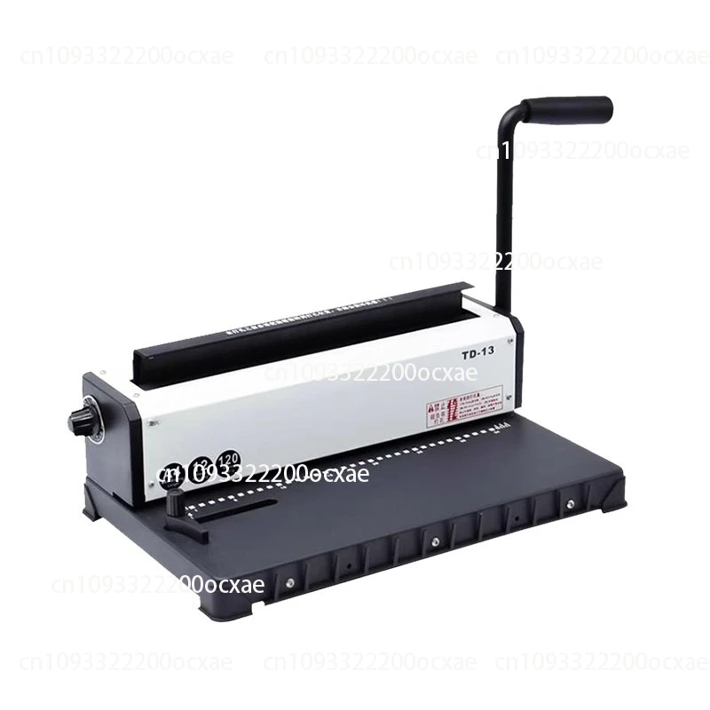 

34 Hole Binding Machine TD-13 Iron Ring Double Coil Punching and Binding Machine Handle Pressing Ring Binding Punching Machine