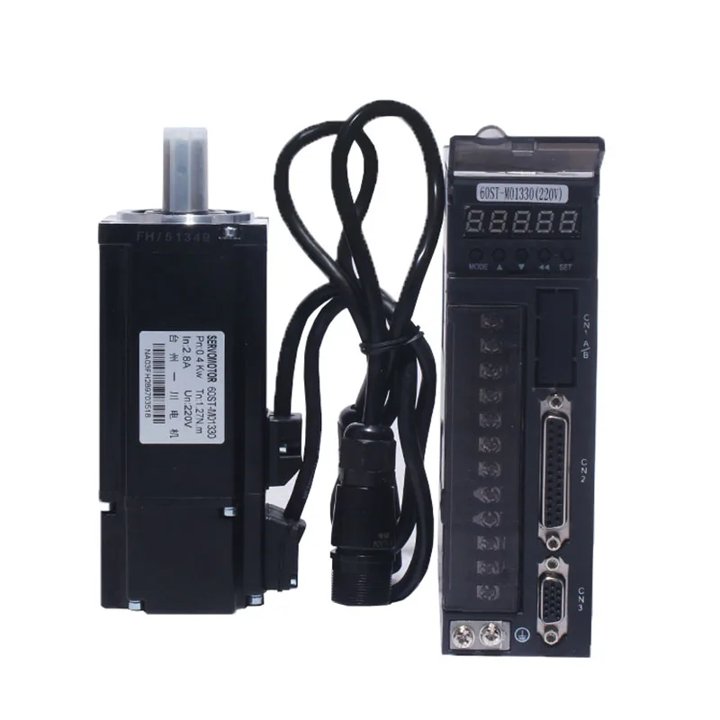 40ST-M00330 AC servo motor set 100W 0.32N, including driver A1-SVD-15A 3000 to 220V transmission line Pulse signal 5V