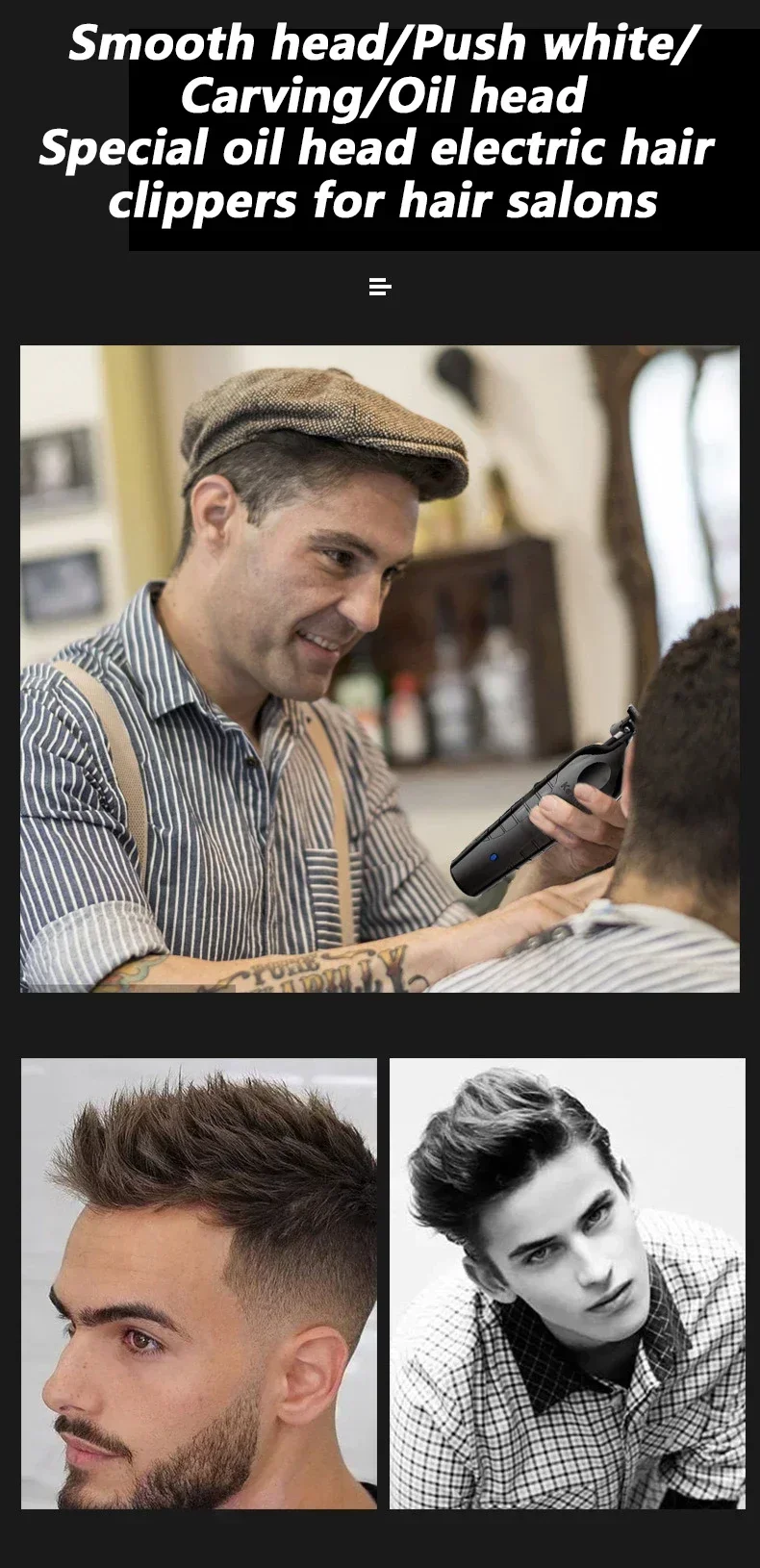 Kemei KM-2299 Barber Akku-Haarschneidemaschine 0 mm Zero Gapped Carving Clipper Professionelle elektrische Finish-Schneidemaschine für Männer – Detail 4