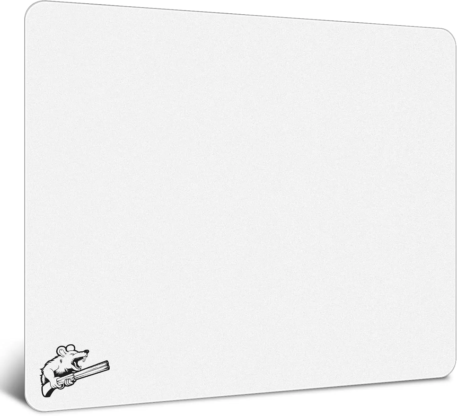 Ultra-Thin Tempered Glass Gaming Mouse Pad for FPS, Anti-Slip Base, Etched Surface, 1.6mm Thin, White 300x350mm