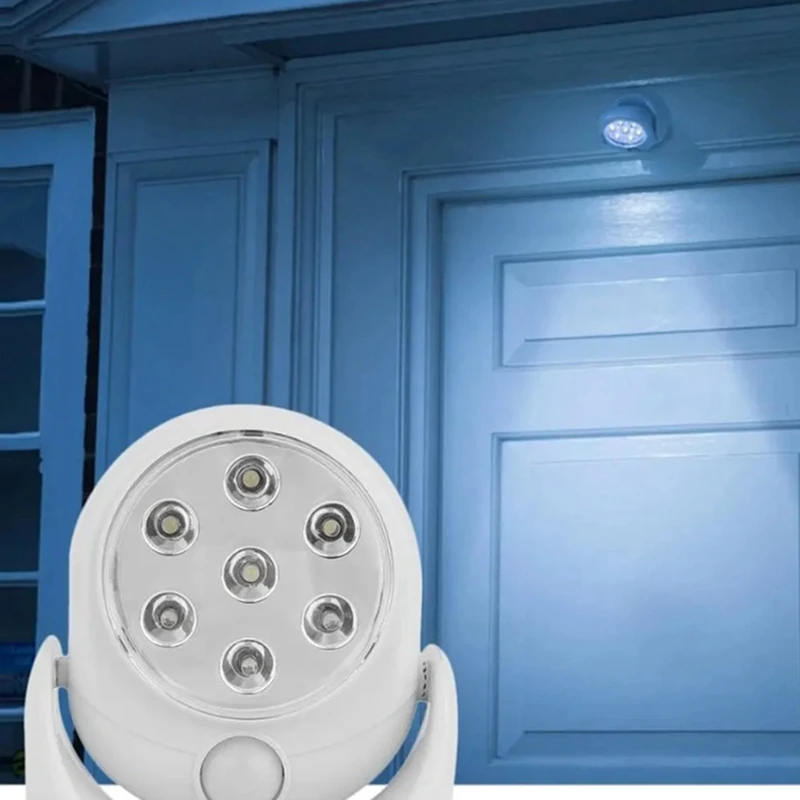 7 LED Wireless 360 Degrees Rotation Motion Activated Sensor Ultra Bright Night Light