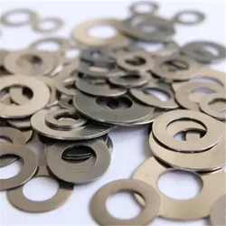52- 58HRC 50pcs/lot Outdoor Knife Main Shaft 420J2 Plus Hard Stainless Steel Flat Gasket Folding Knife Gasket Accessories