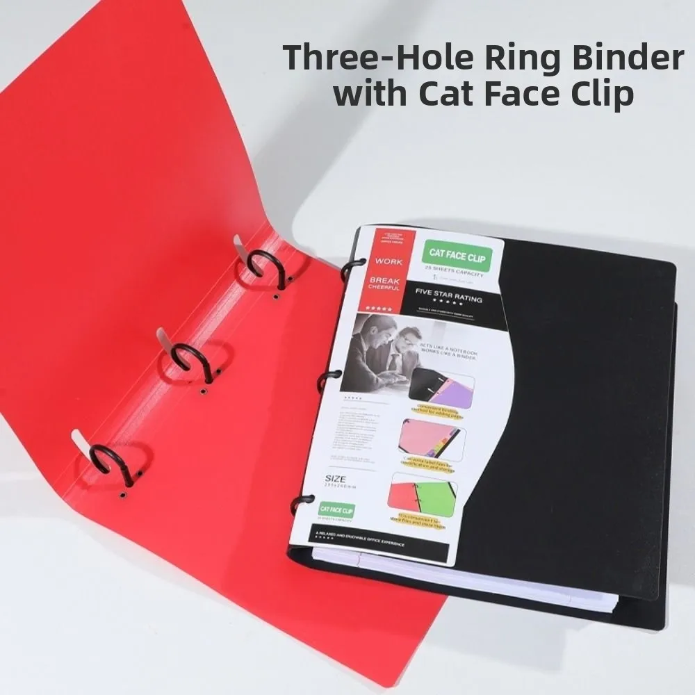 3 Ring Loose-leaf File Folder Waterproof Detachable Loose Leaf Document Folder Multifunctional Dustproof Notebook Binder