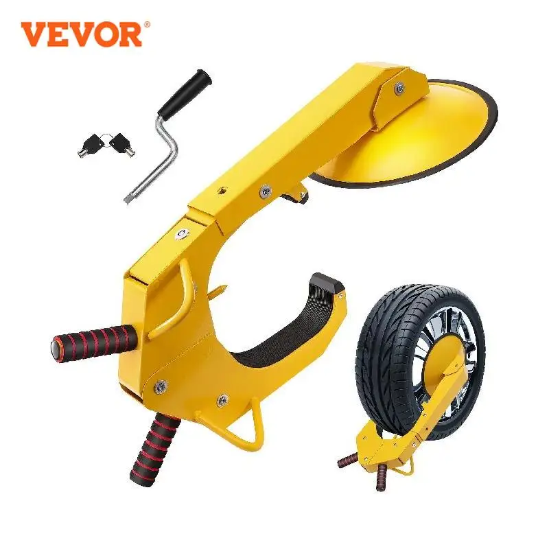 VEVOR Wheel Lock Clamp Heavy-Duty Anti Theft Tire Lock Adjustable Tire Boot Lock for RV Trailers Cars Trucks SUVs