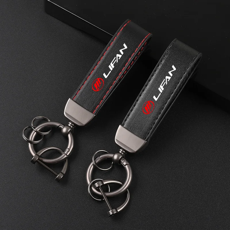 Deluxe Leather car Keychain Keyring Keychain Lanyard Gift Keychain for LIFAN