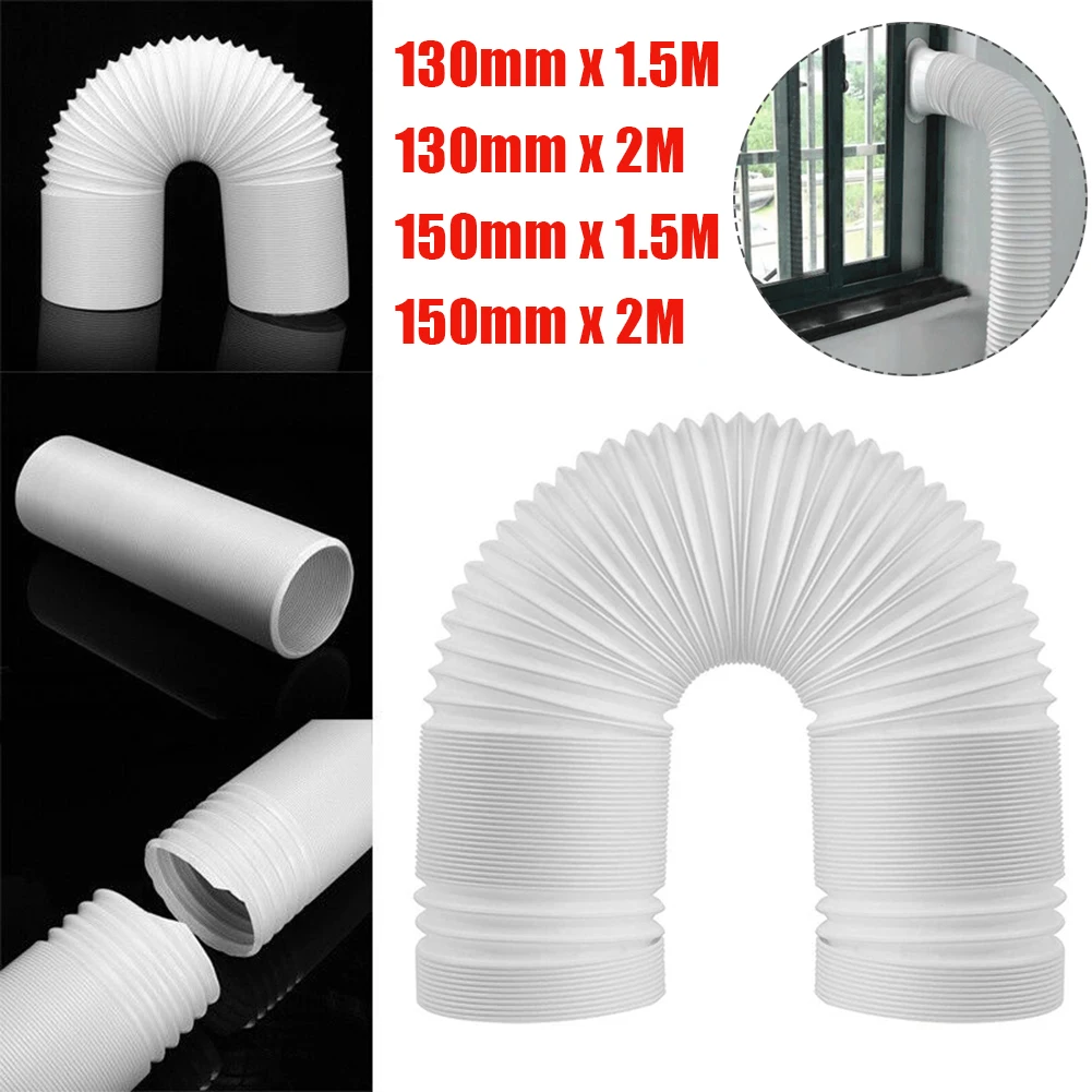 

130/150mm Ventilator Pipe Universal Flexible Tube Air Ventilation Pipe Hose Air Conditioner Exhaust Duct Air System Vent 1.5/2M