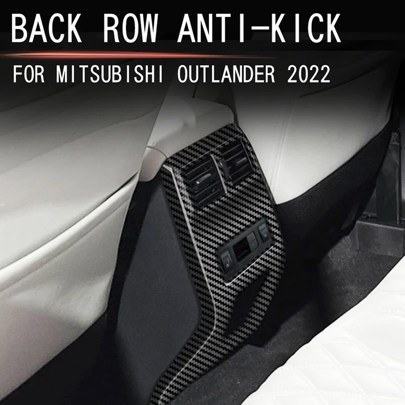 RHD per Mitsubishi OUTLANDER 2022 bracciolo Box posteriore Air Vent Frame Anti-Kick Cover Sticker Trim