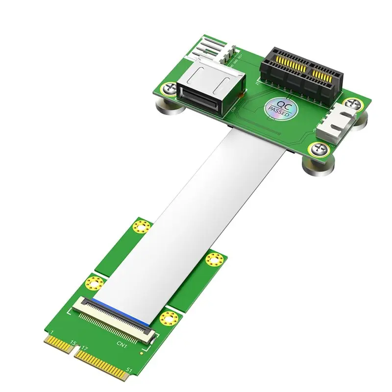 

Riser Card With USB Port Mini PCIE To PCI-E Express 1X+ Aluminum Foil Shielded FPC Cable