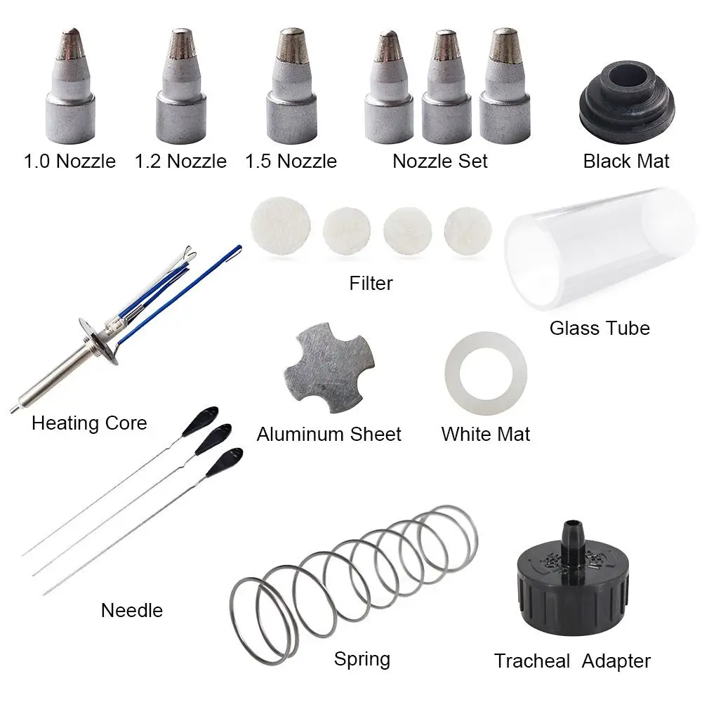 Mat Nozzle Tracheal Adapter Glass Tube Heating Core Electric Desoldering Station Parts Replace Accessories For SS-331H