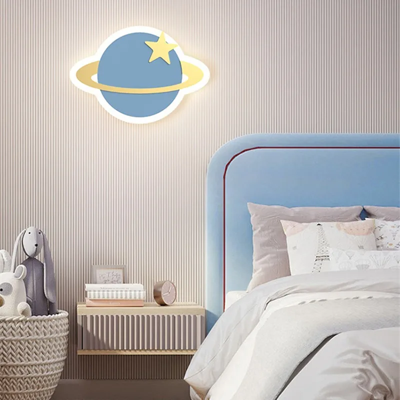 Children\'s Room Wall Lamp AC90-260V Boys and Girls\' Room Cloud Wall Lamp Nordic Creative Lovely Crown Room Bedroom Bedside Lamp