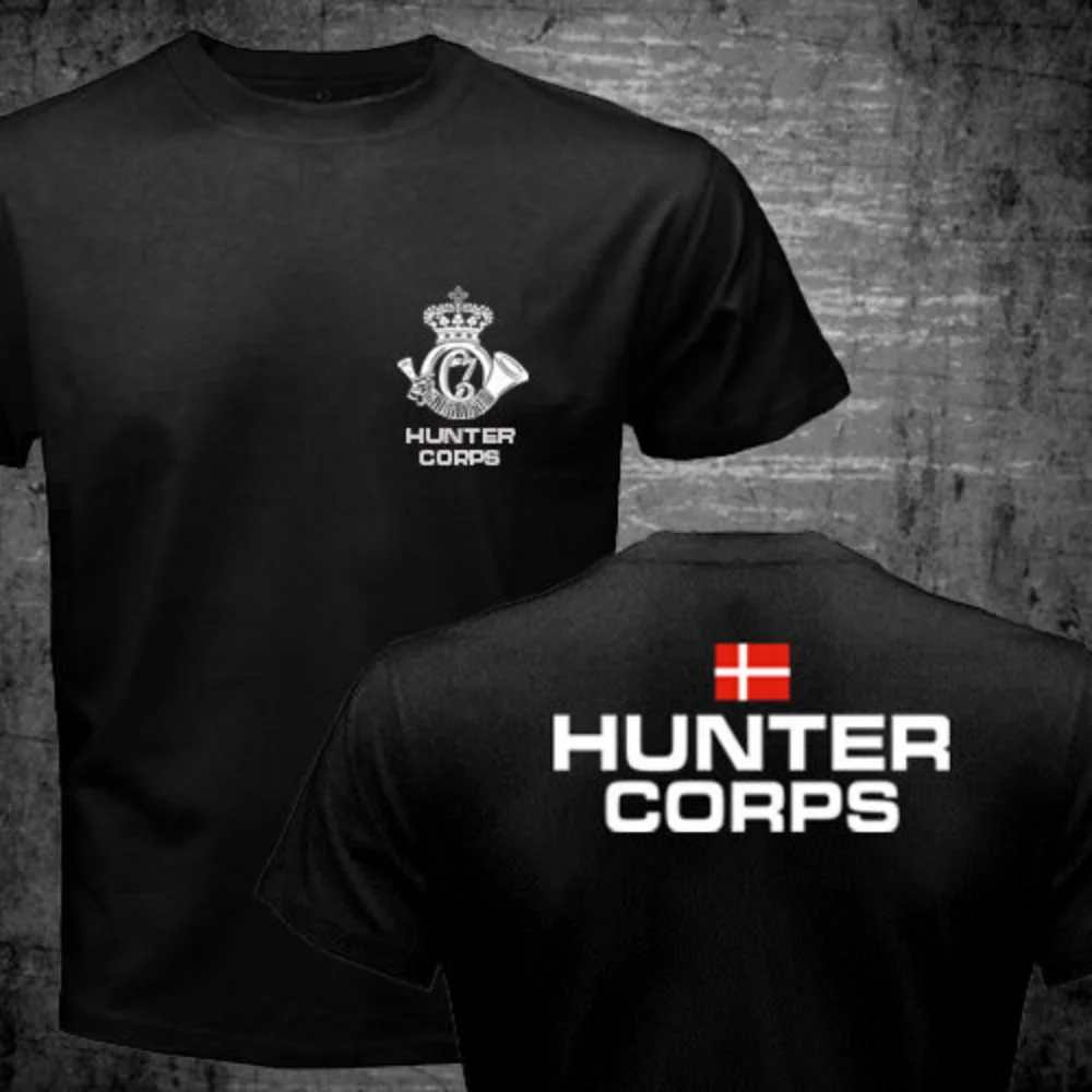 Dansk Danish Denmark Hunter Corps Special Forces Jaeger Jægerkorpset Men T-shirt Short Sleeve Casual Cotton O-Neck Summer Shirt