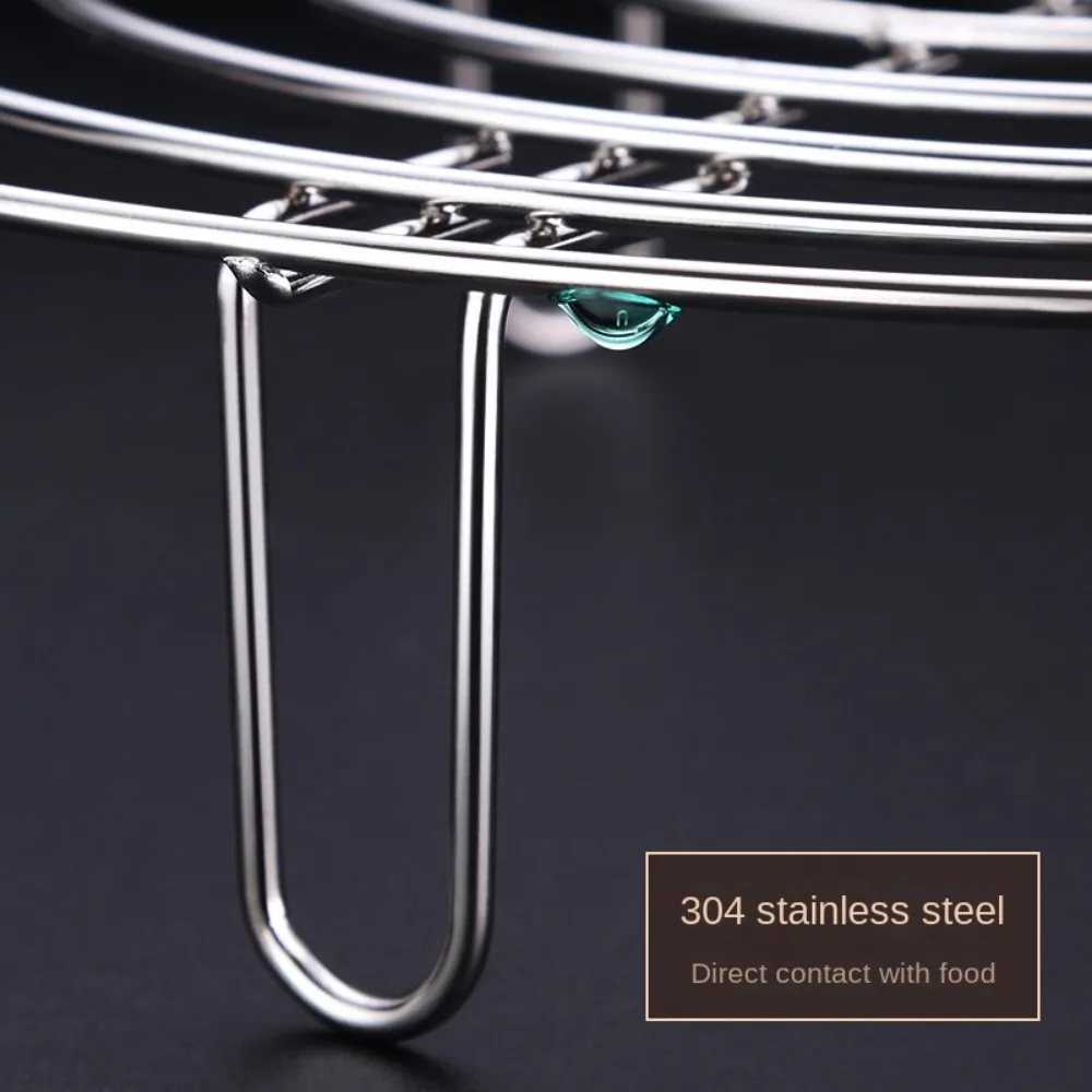 304 Stainless Steel Steamer Shelf Steamer Rack Heavy Duty Round Durable Pot Pan Pressure Cooker Trivet Cookware Accessories