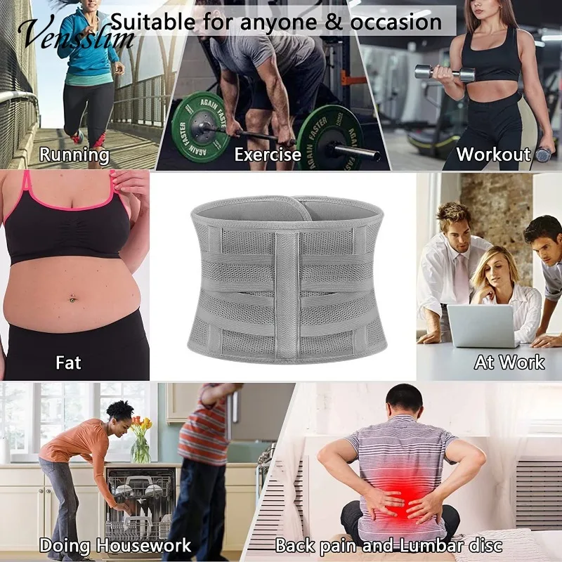 Waist Trainer Body Shaper Back Support Belt for Women and Men Slimming Tummy Control Strap Double Compression Corset