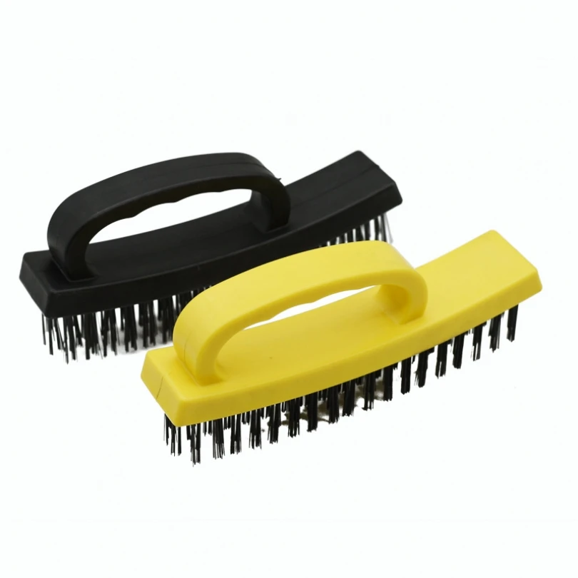 G Type Wire Brush Steel Metal Multifunctional Cleaning Polishing Brush Rust Removal Plastic Comfortable Grip for Decontamination