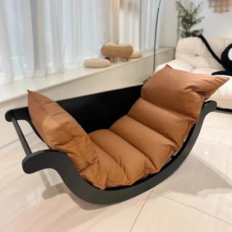 

Living Room Solid Wood Retro Rocking Chair Balcony Home Leisure Lounge Chair, Single Sofa Chair, Multi-functional Home