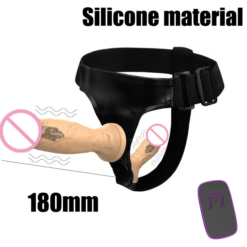 Remote Control Vibrating Silicone Strap On Dildo Harness, Adjustable Wearable Pegging Panties with Multiple Dildo Options, Coupl - view 6