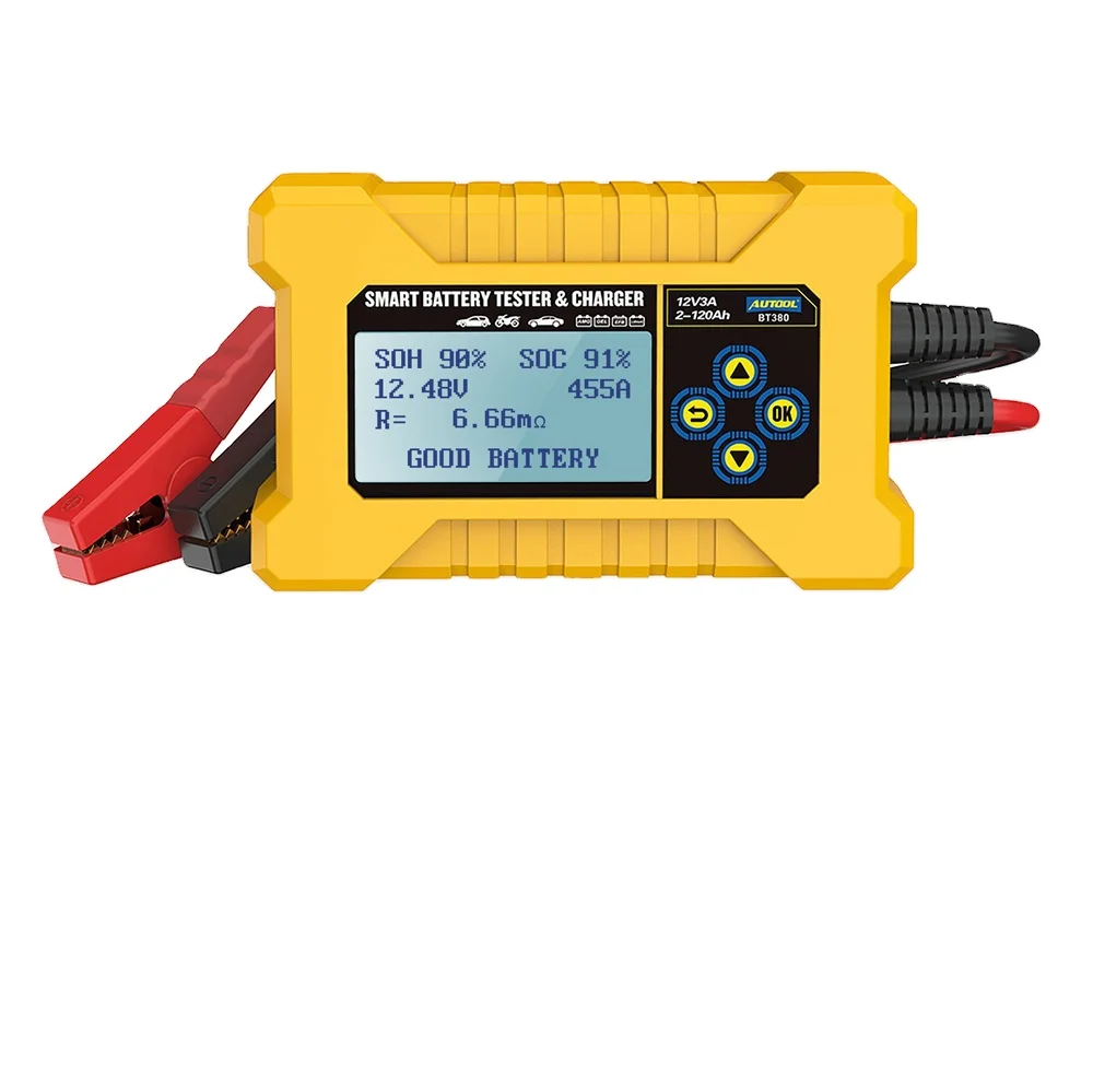 AUTOOL BT380 12V  battery analyzer Car Battery Charged Tool Automotive Battery Tester