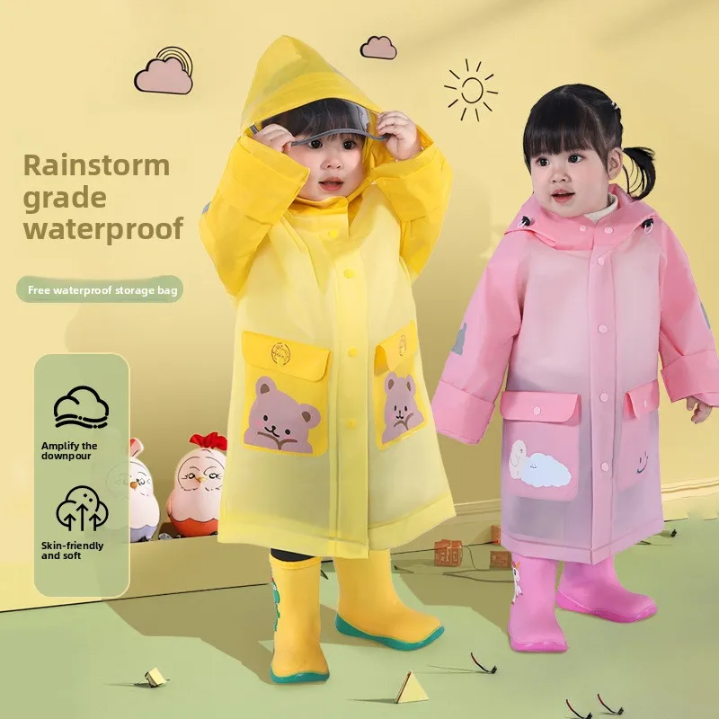 

Children's Raincoats Boys Girls Girls Primary School Students Kindergarten School Special Full Body Baby Cartoon Poncho